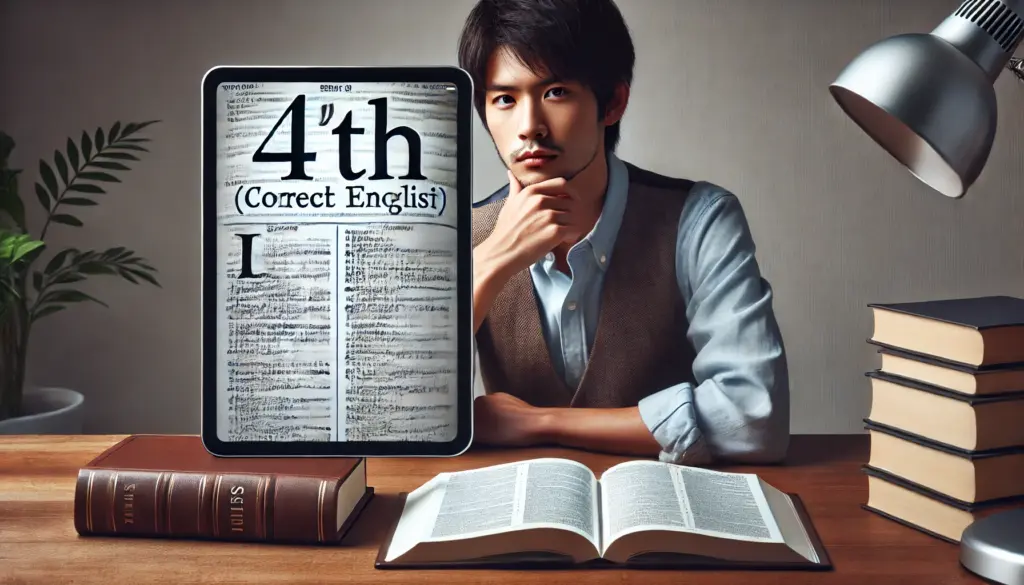 正しい英語表記は4th