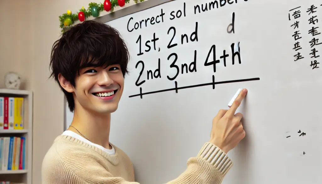 1st、2nd、3nd、4thの英語は正しい？