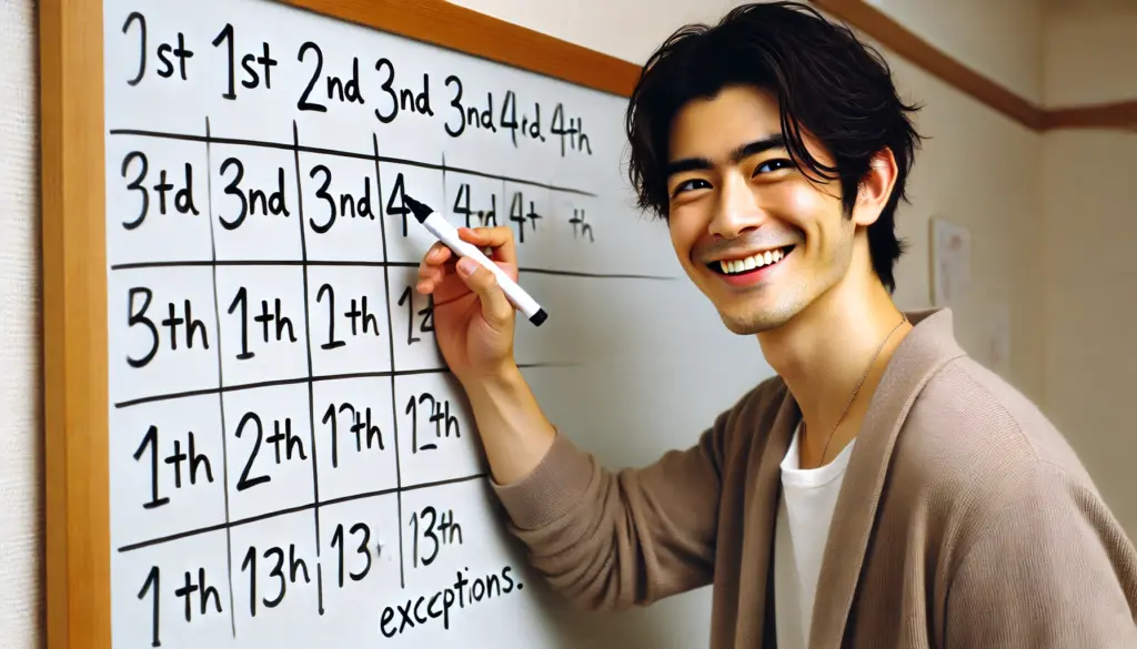 間違いやすい序数詞の基本ルール
