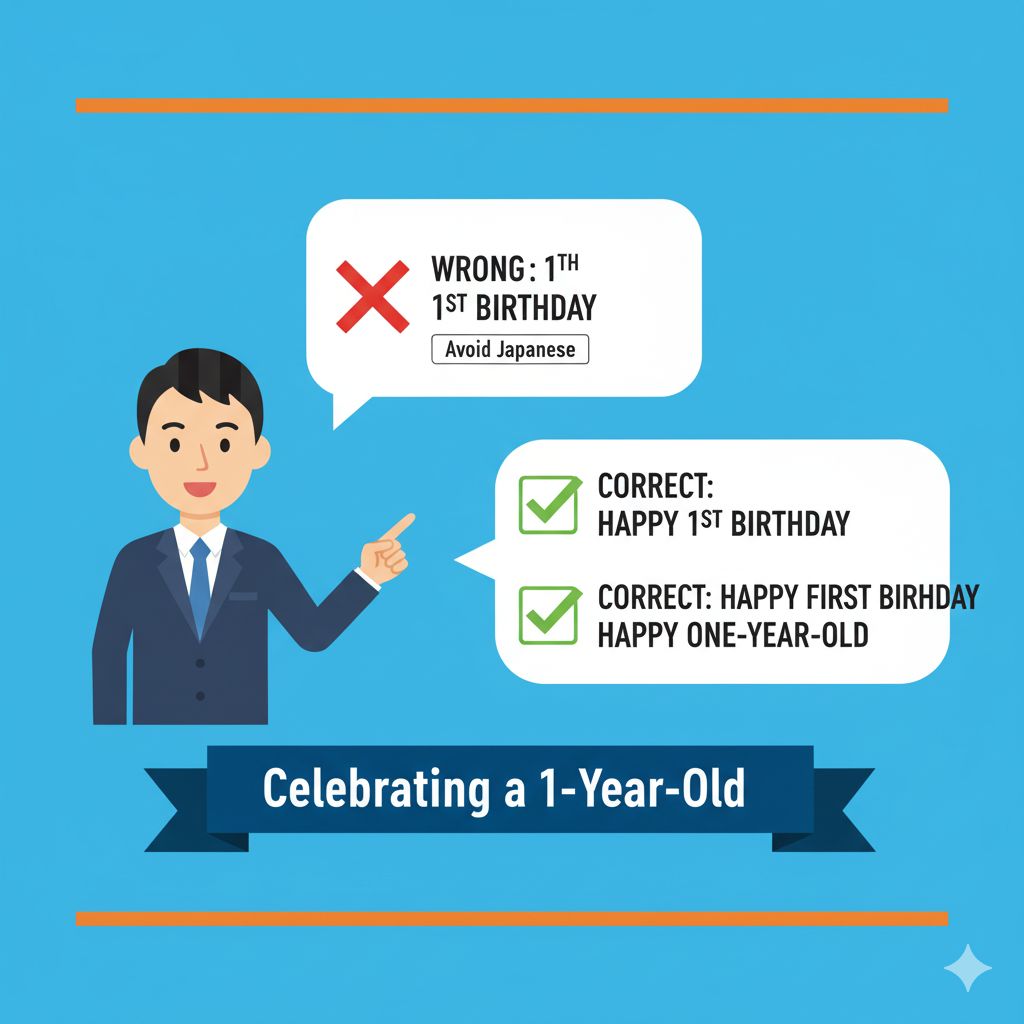 1th 1歳のお祝いは英語でどう書くか