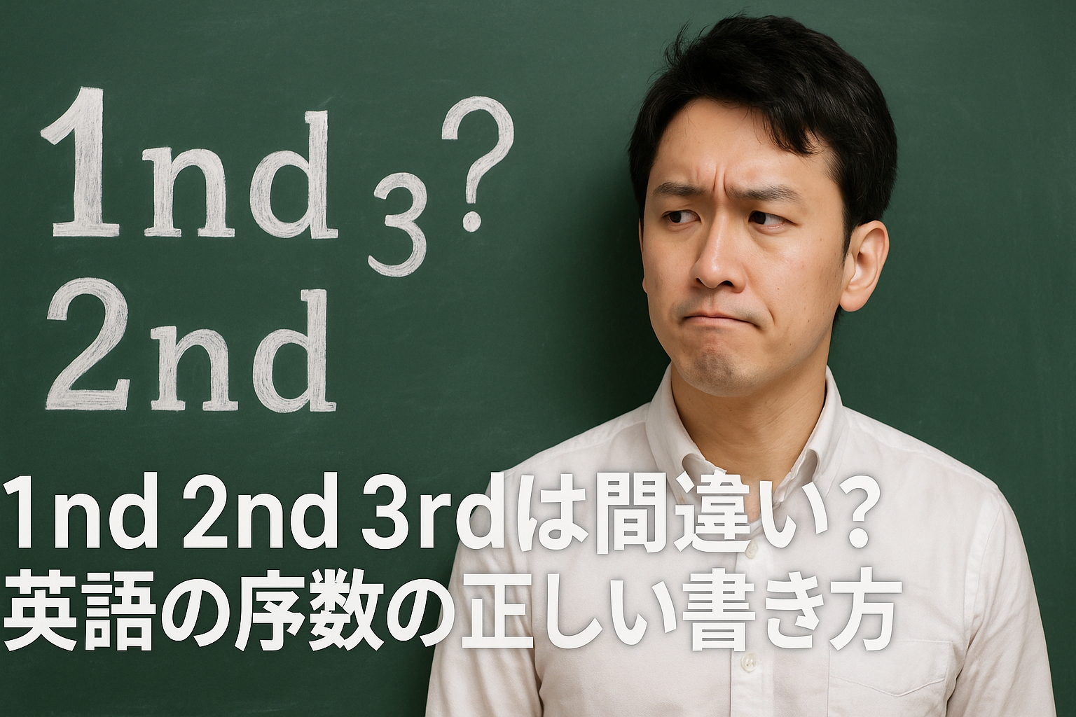 1nd 2nd 3rdは間違い?英語の序数の正しい書き方