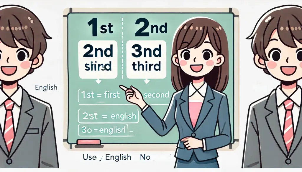 1st, 2nd, 3rd 意味の違いを解説