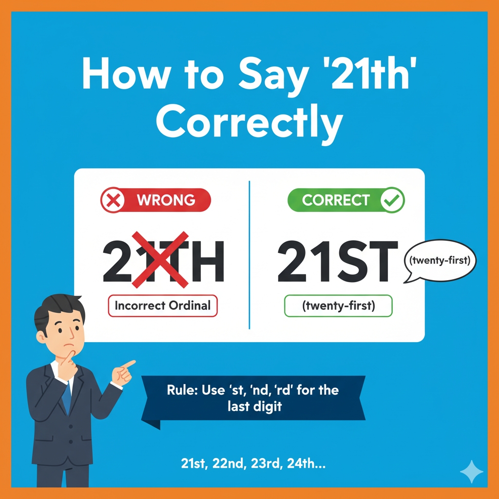 21thを英語で正しく言うには？