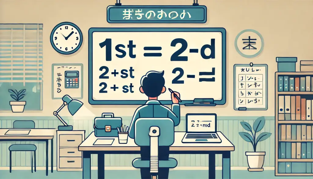 1stと2ndの書き方のルール