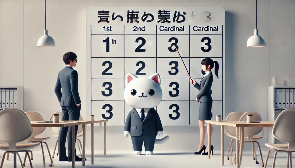 英語の序数とは?基数との違い