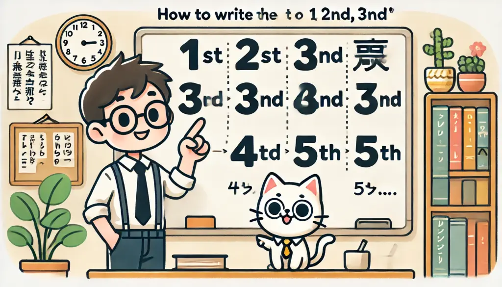 1st、2nd、3rdの続きはどう書く？