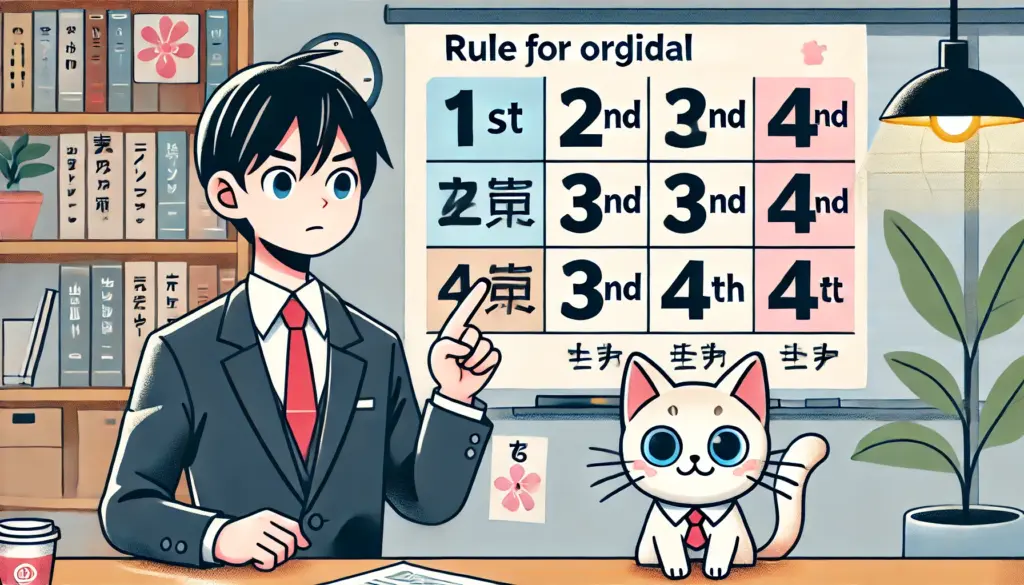 1st, 2nd, 3rd, 4thの規則性
