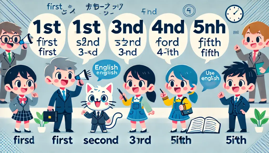 1st 2nd, 3rd 4th 5thの読み方