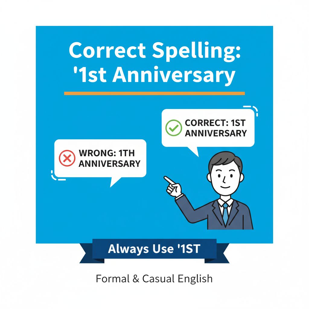 1th anniversaryの正しい表記方法