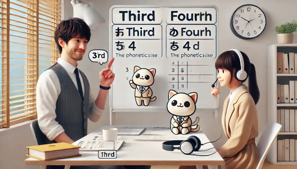 3rdの読み方と4thの読み方