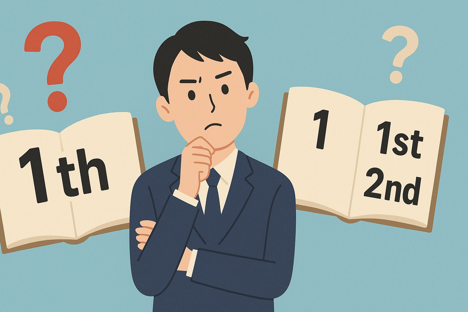 「1th」は間違い？英語の序数1st・2ndの正しい使い方
