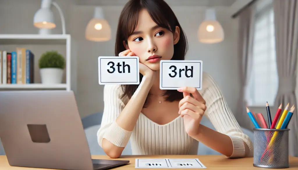 「3th」と「3rd」の違いをわかりやすく整理