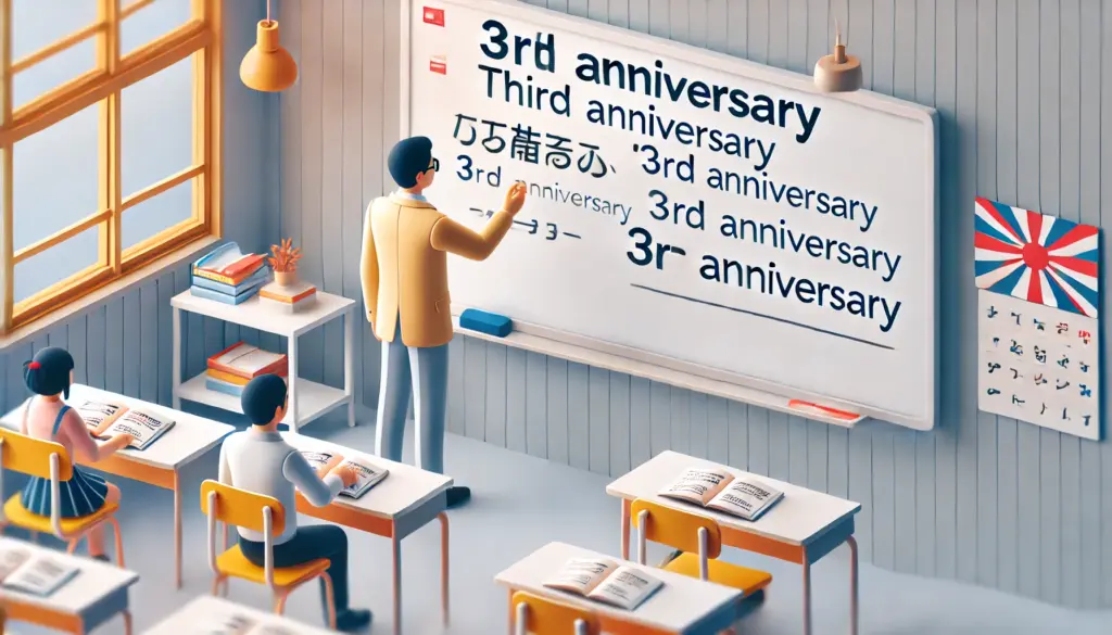 3rd Anniversary 略さずに書くと？
