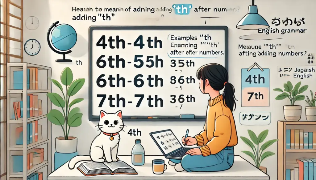 数字の後に「th」がつくのはどういう意味ですか？