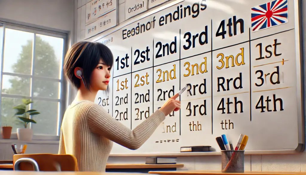 序数詞のrd・nd・thの違いを比較