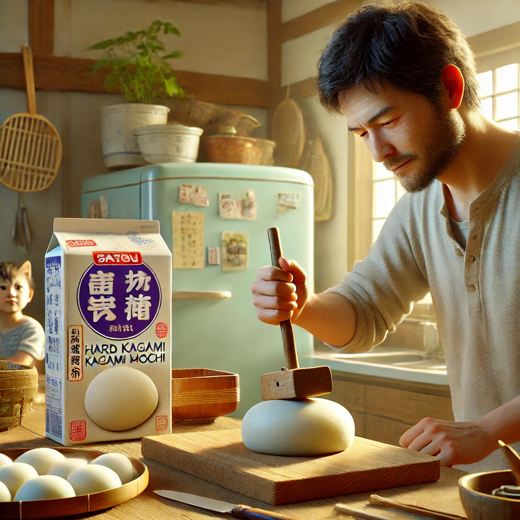 固い鏡餅やサトウの鏡餅の開き方