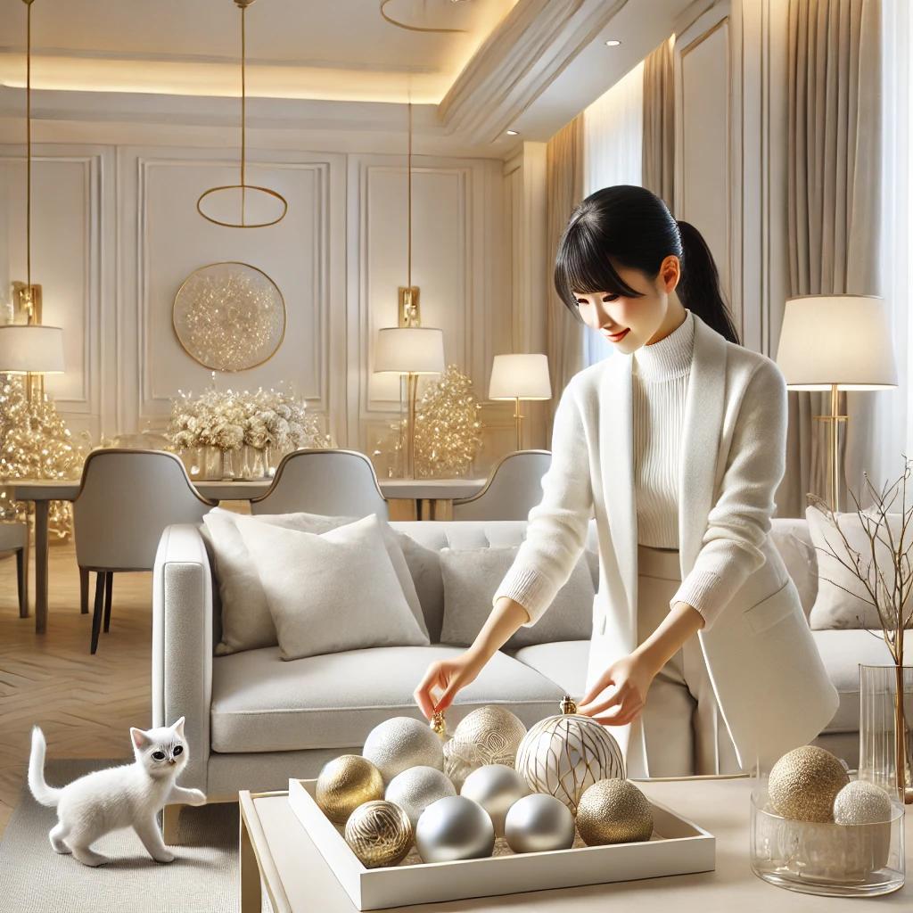 飾り付けを工夫してホテルライクな空間に