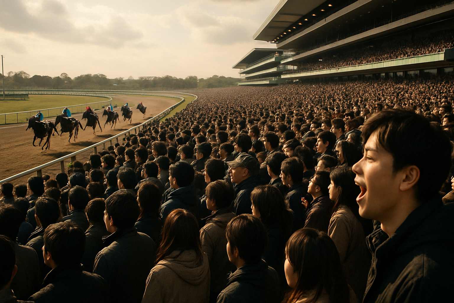 実際の競馬場の熱気と雰囲気